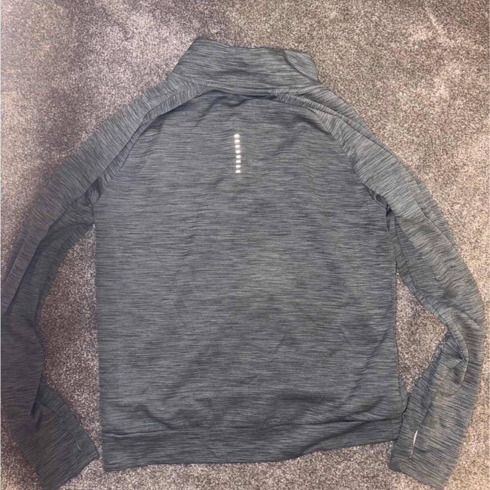 Nike Men's Heathered Gray Zip-Up Sweater - Picture 2 of 4
